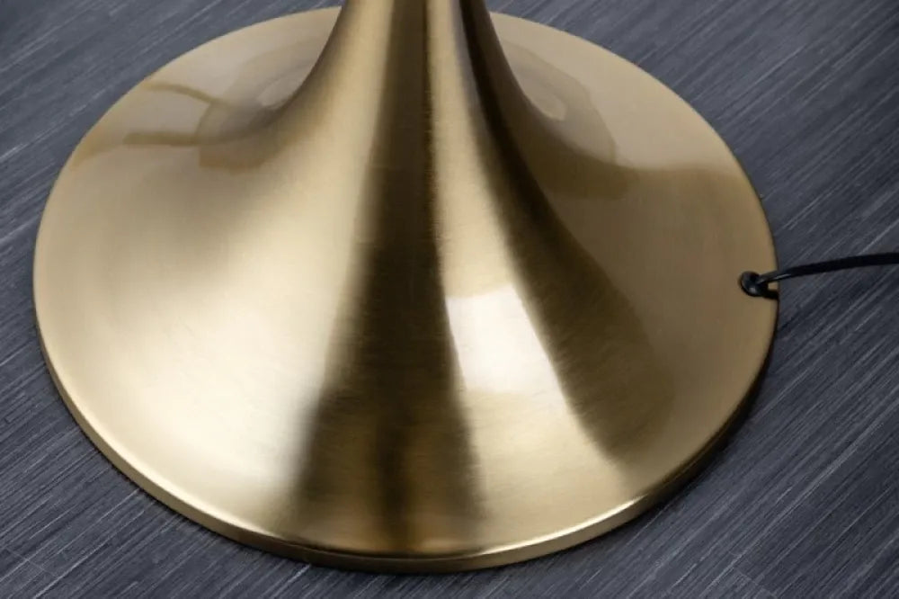 Lampa de podea din Metal Auriu si Textil Negru H160xD40cm Lucie