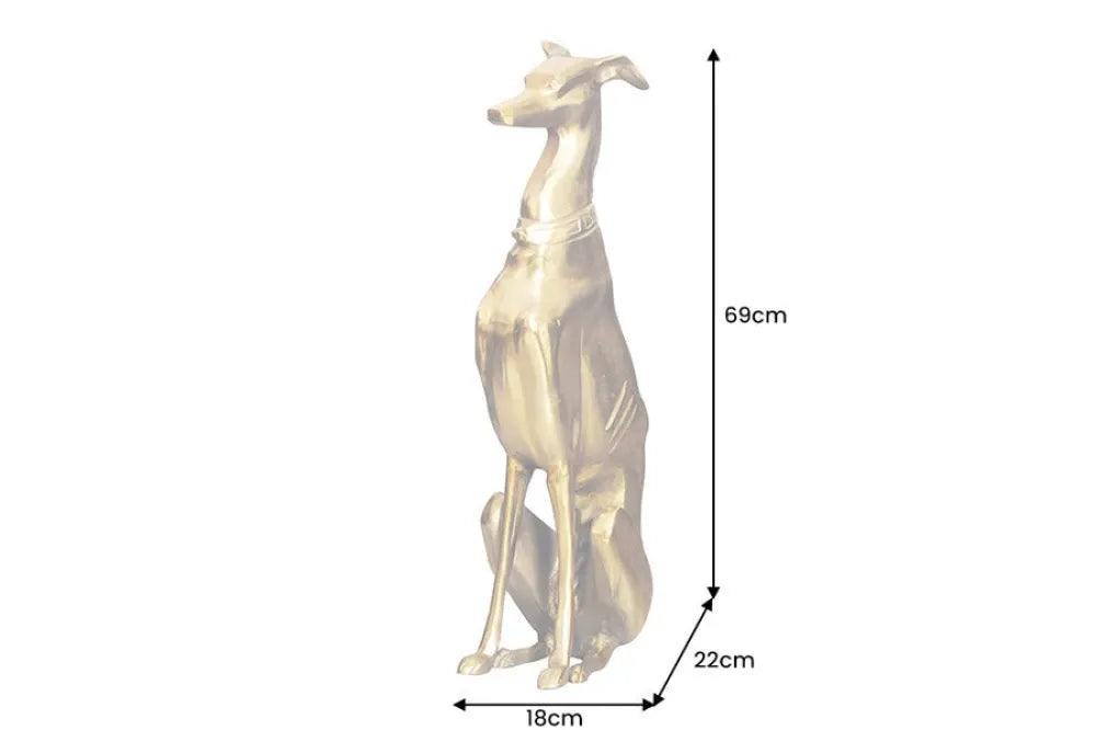 Sculptura din Metal Auriu L18xH69cm GREYHOUND