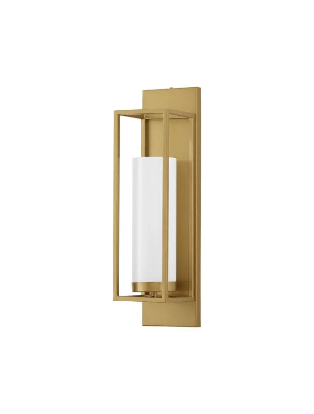 Aplica de perete structura din Metal Auriu si abajur din Sticla Alb H63xL13cm IP20 JULIET