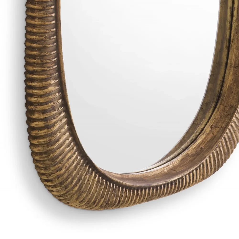 Oglinda cu rama din Lemn/Metal Auriu antichizat L95xH142cm Casimir Eichholtz