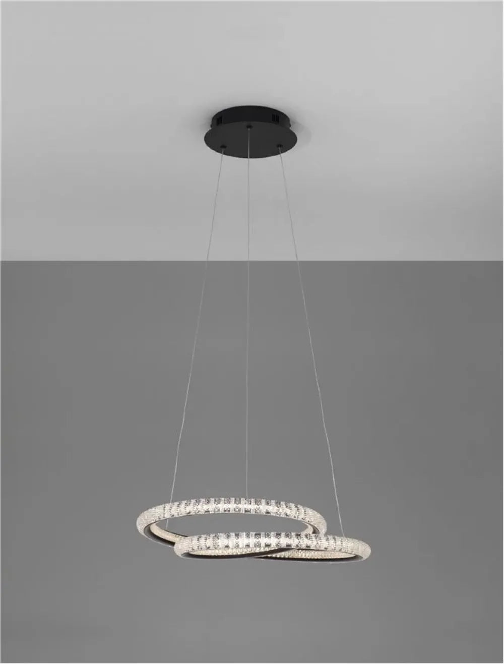 Lustra din Aluminiu Negru H120xL48cm IP20 45W 2800lm 3000k GINEVRA