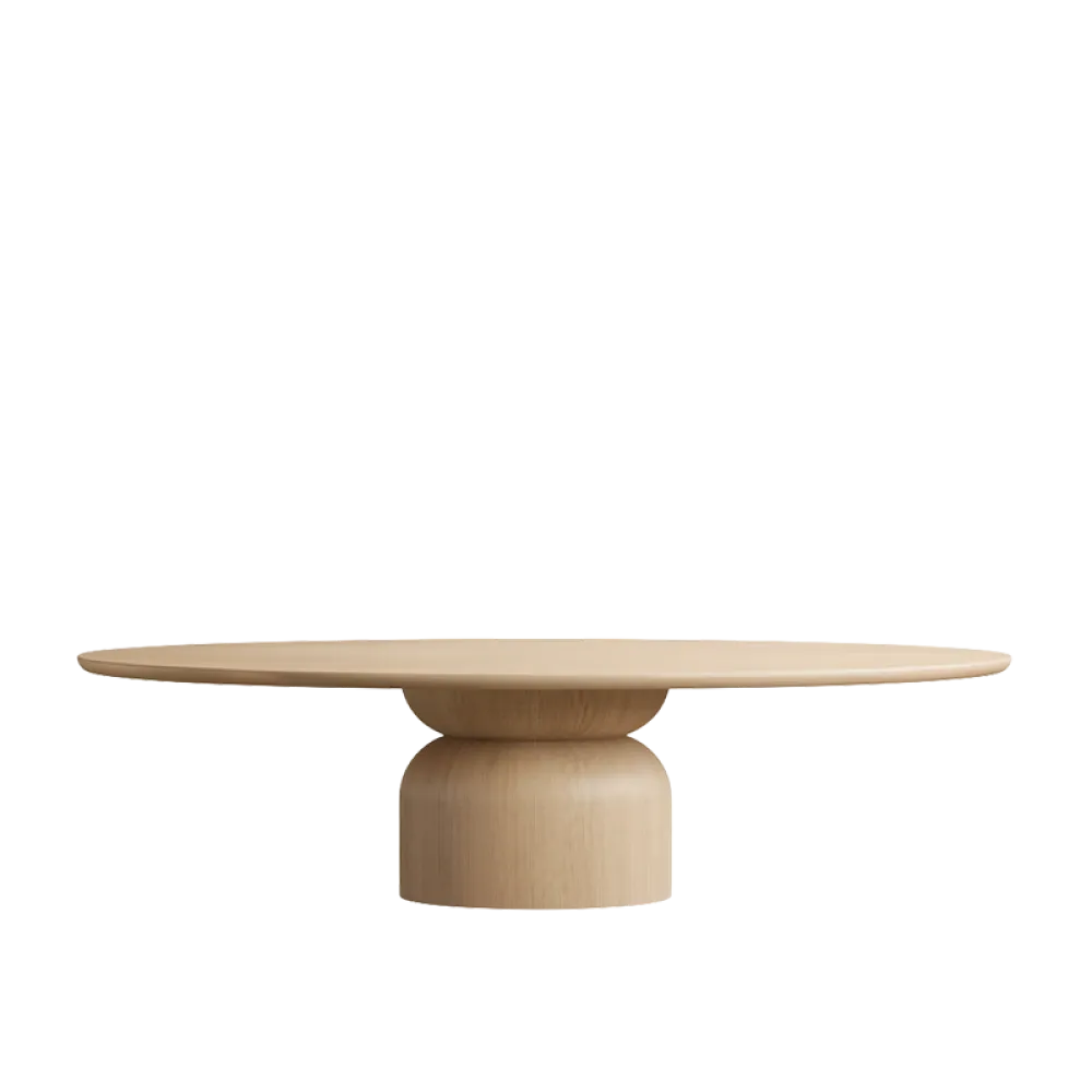 Masa dining Ovala din Lemn de Stejar in dimensiuni multiple Essenza