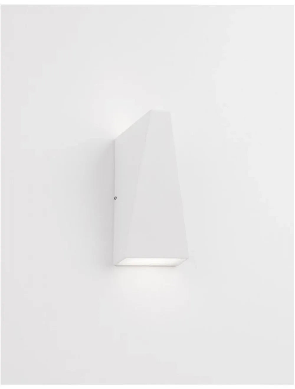 Aplica de perete structura din Aluminiu Alb si abajur din Sticla Transparent H13.6xL7.4cm IP54 6W 397lm 3000k MILEY
