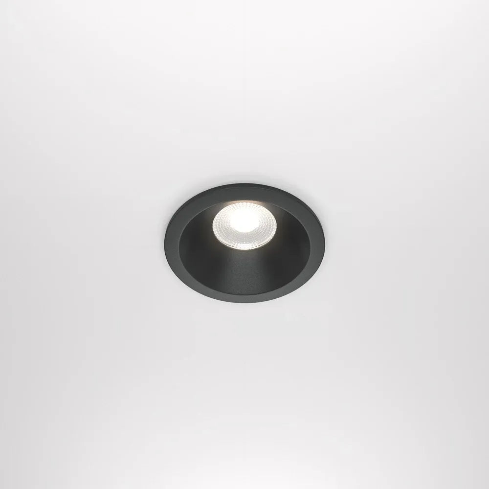 Spot incastrat rotund din Aluminiu Negru H8.5xD8.5cm IP 65 12W 970lm 4000k Zoom