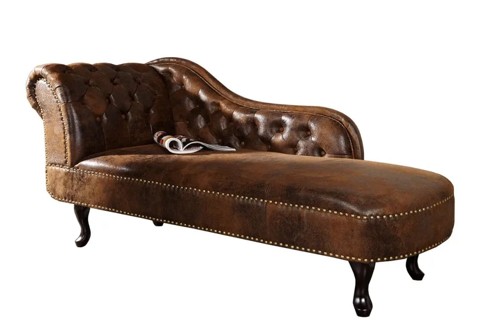 Sezlong tapitat cu Microfibra Maro L175cm Chesterfield