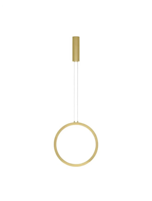 Pendul structura din Aluminiu Auriu si abajur din Acrilic Alb H150xL39.5cm IP20 26W 741lm 3000k CHANGE