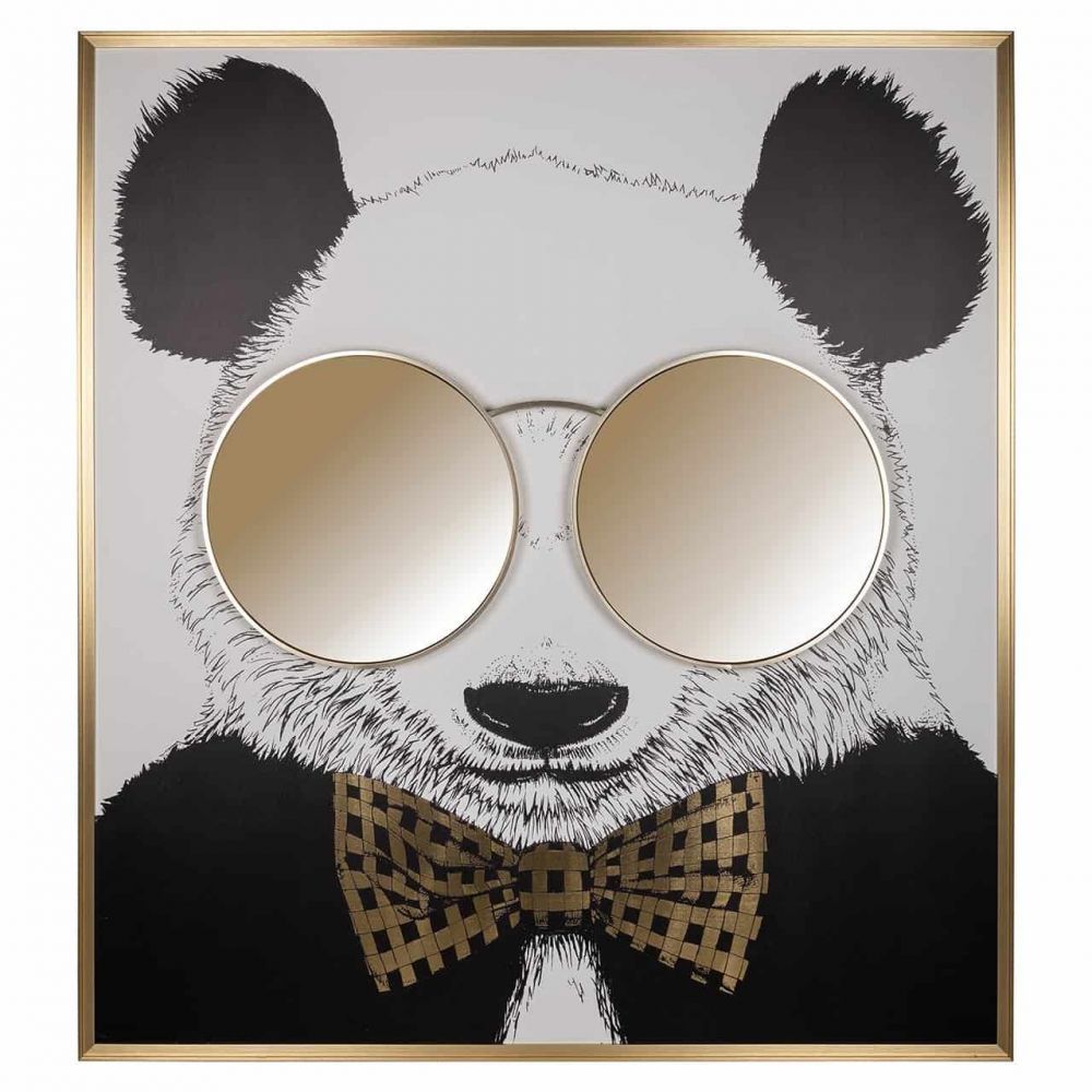 Tablou cu oglinda Auriu/Negru L118.5xH130.5cm Panda Richmond Interiors