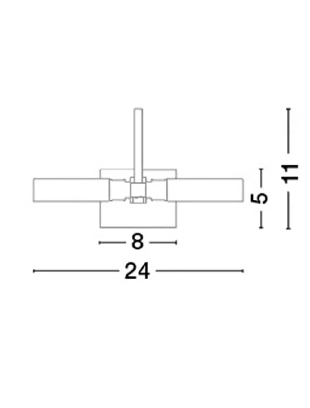 Aplica de perete structura din Aluminiu Argintiu si abajur din Sticla Alb H11xL24cm IP44 DRITTO