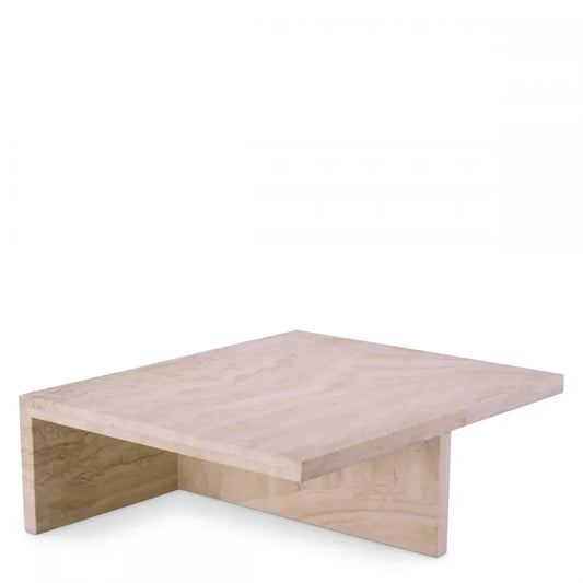 Masuta de cafea Patrata din Travertin Bej L70xl60cm Amara Eichholtz