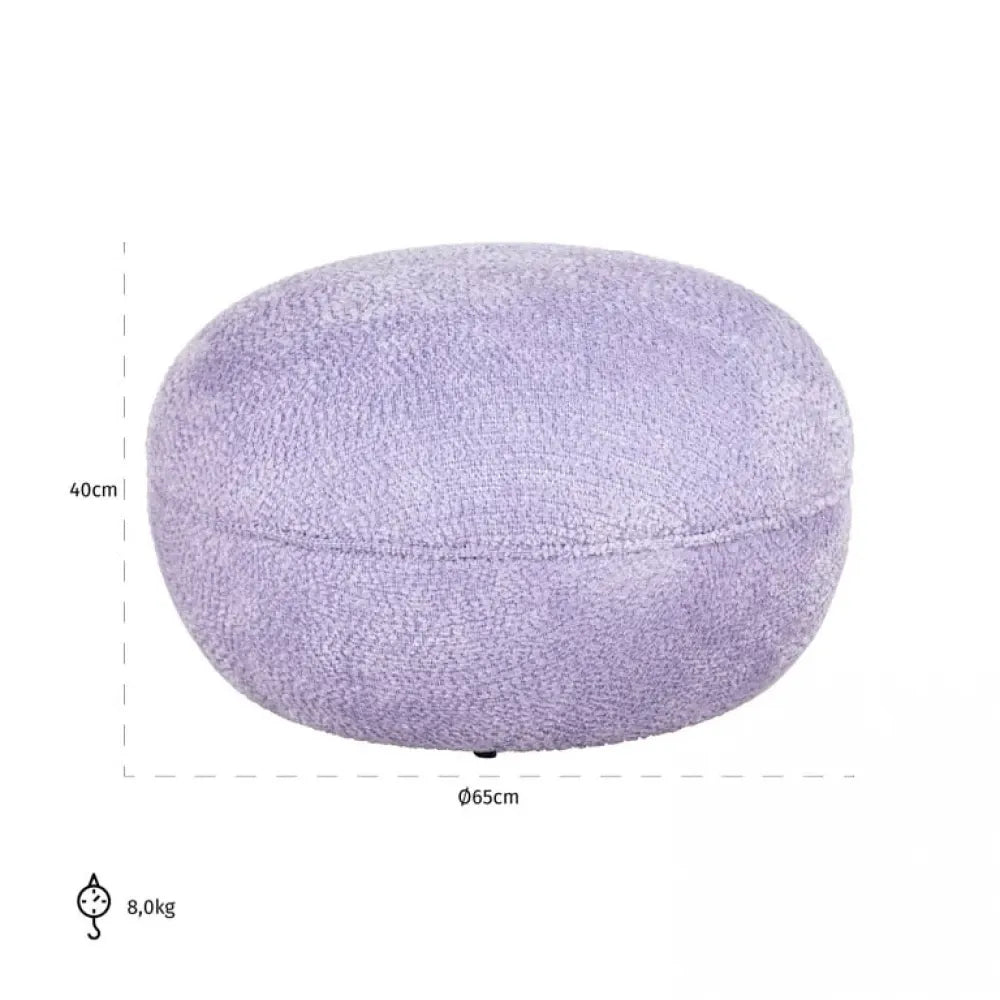Puf tapitata cu Stofa Be lovely Mov D65xH41cm Jace Richmond Interiors