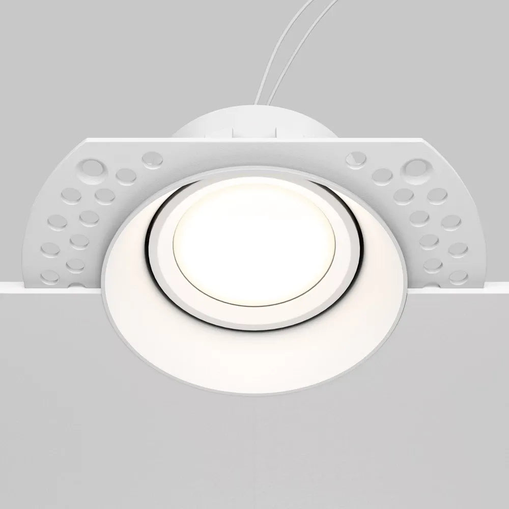 Spot incastrat rotund din Aluminiu Alb H4xL12cm IP 20 GU10 50W Dot