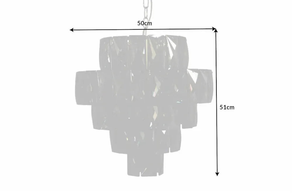 Candelabru din Metal Argintiu si Sticla Fumuriu D50xH51cm KRISTALL