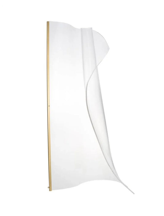 Lampa de podea structura din Aluminiu Auriu si abajur din Acrilic Transparent H105xL80cm IP20 32W 2518lm 3000k SIDERNO