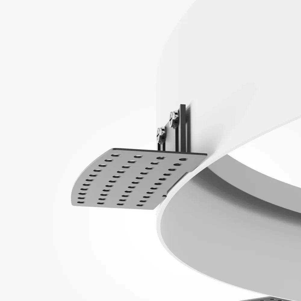 Acesoriu pentru incastrare plafoniera Zon de diametru 60cm din Metal Alb