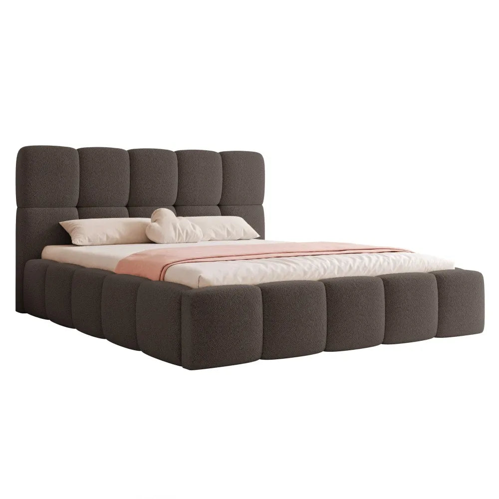 Pat 200 x 200 tapitat cu Stofa boucle Abriamo Maro Livia