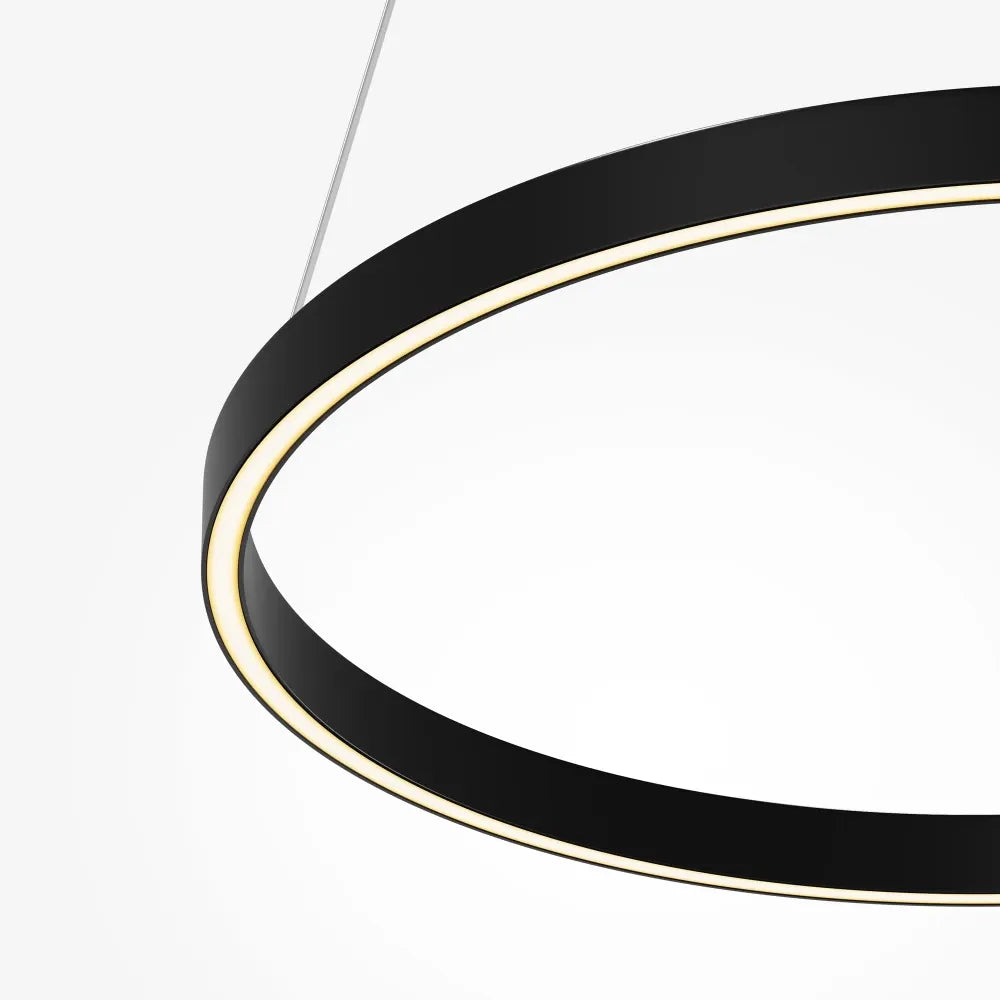 Lustra din Aluminiu Negru si Silicon Alb H120xD60cm Rim