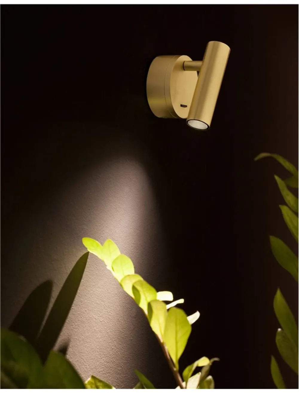 Aplica de perete din Aluminiu Alama H11xL8cm IP20 3W 190lm 3000k CLIP