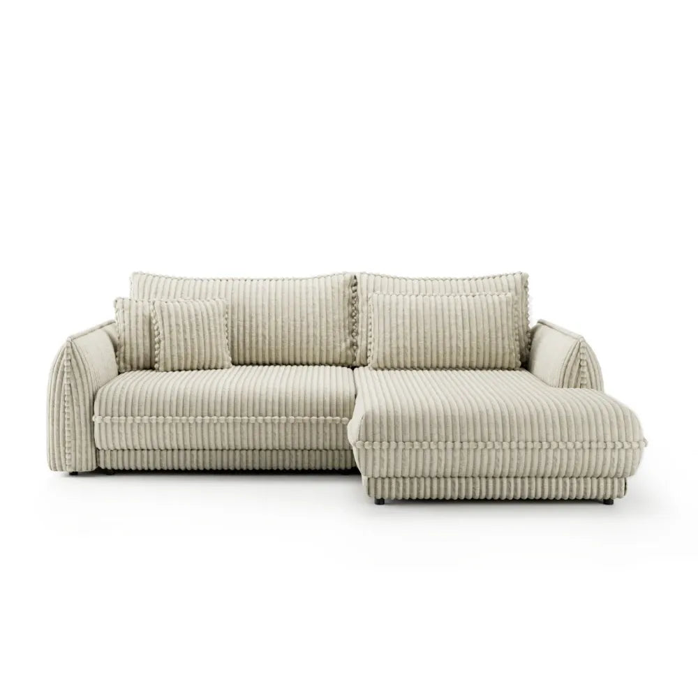 Coltar extensibil cu spatiu depozitare din Corduroy Bej Mojave I