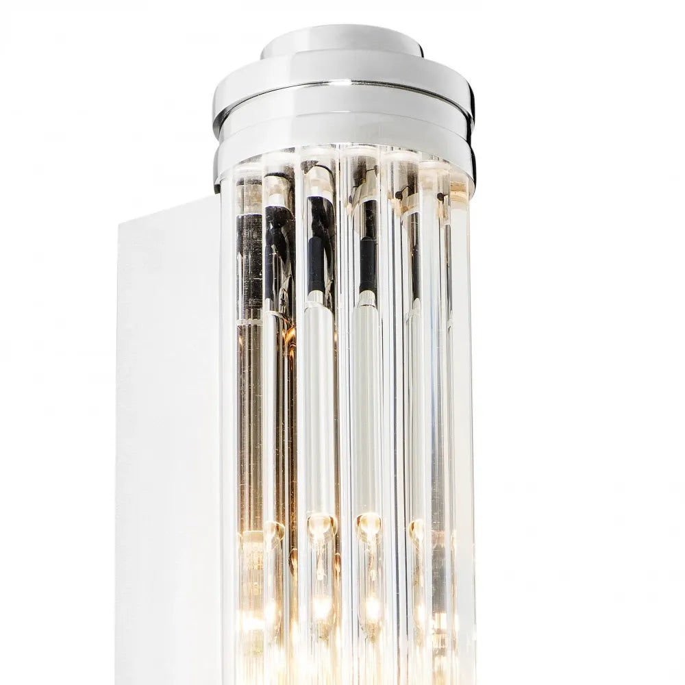 Aplica de perete din Metal Argintiu si Sticla Transparent H40xL7cm Gascogne S Eichholtz