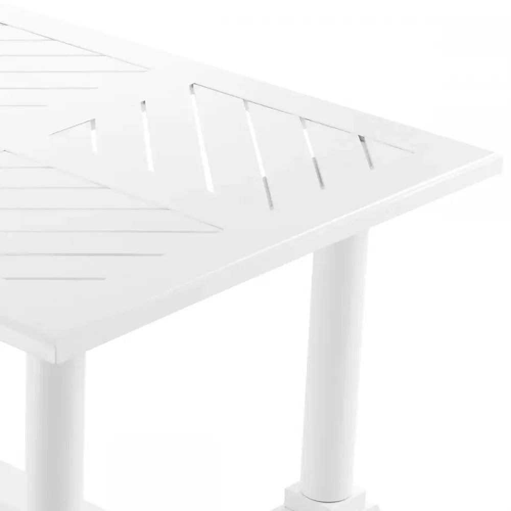 Masa de exterior din Metal Alb H75xL240cm Bell Rive Eichholtz