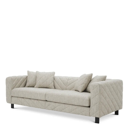 Canapea tapitat cu Stofa Splendor Gri deschis L230xA100xH69cm Avellino Eichholtz