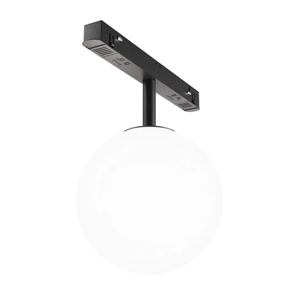 Spot dimabil pentru sina Exility din Metal Negru si Sticla Alb H19.8xL19.3cm 6W 300lm 2700-6000k Luna