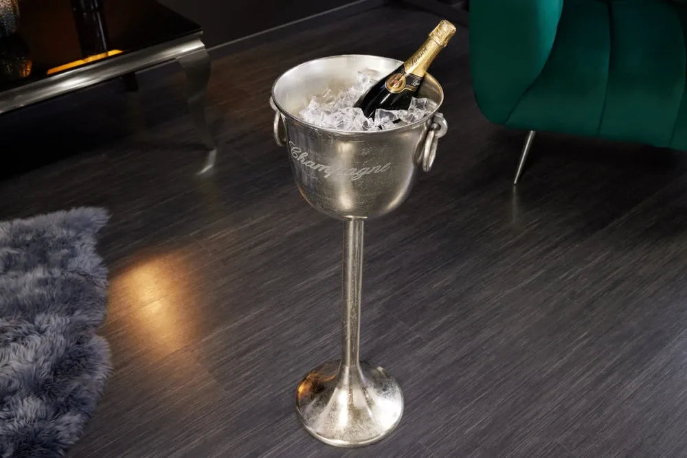 Frapiera inalta din Metal Argintiu H80xD29cm Champagne