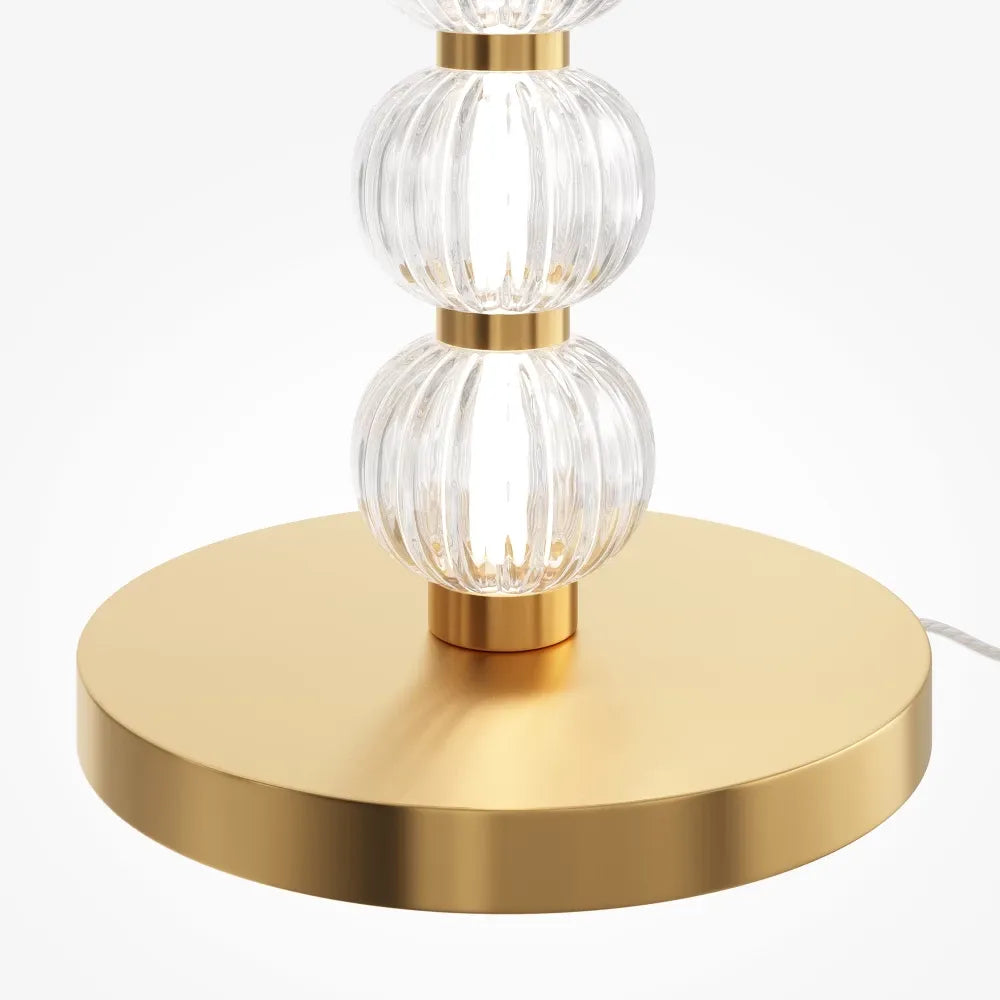 Lampa podea din Metal Auriu si Sticla Transparent H132xD25cm Amulet