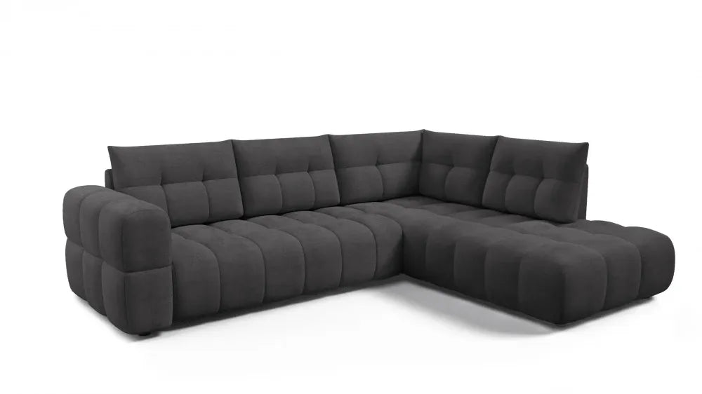 Coltar in forma de L tapitat cu material pet friendly Alias gri L291 x 219cm