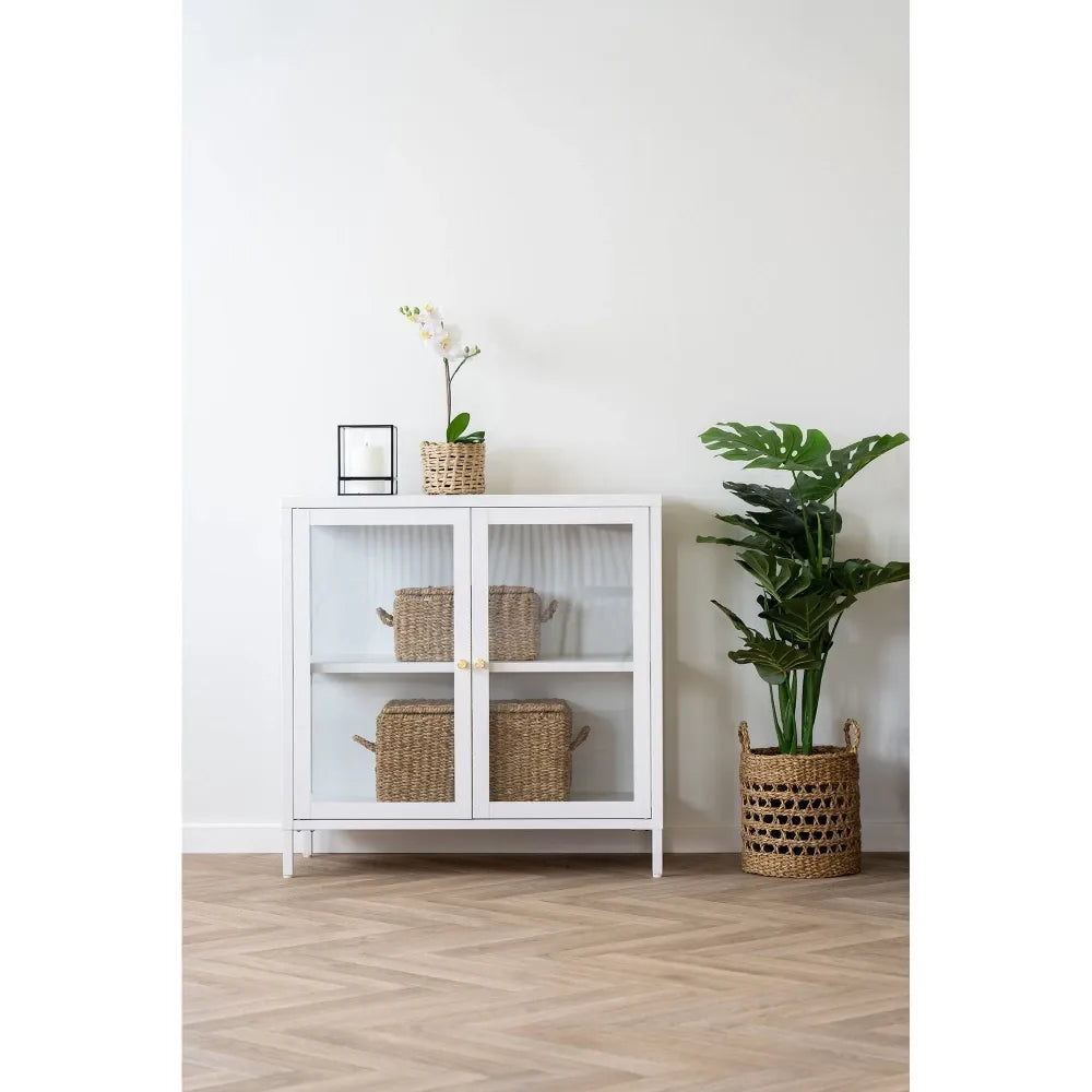Set 2 cutii depozitare impletite natural Maro H15/20xL22/28cm Bogra