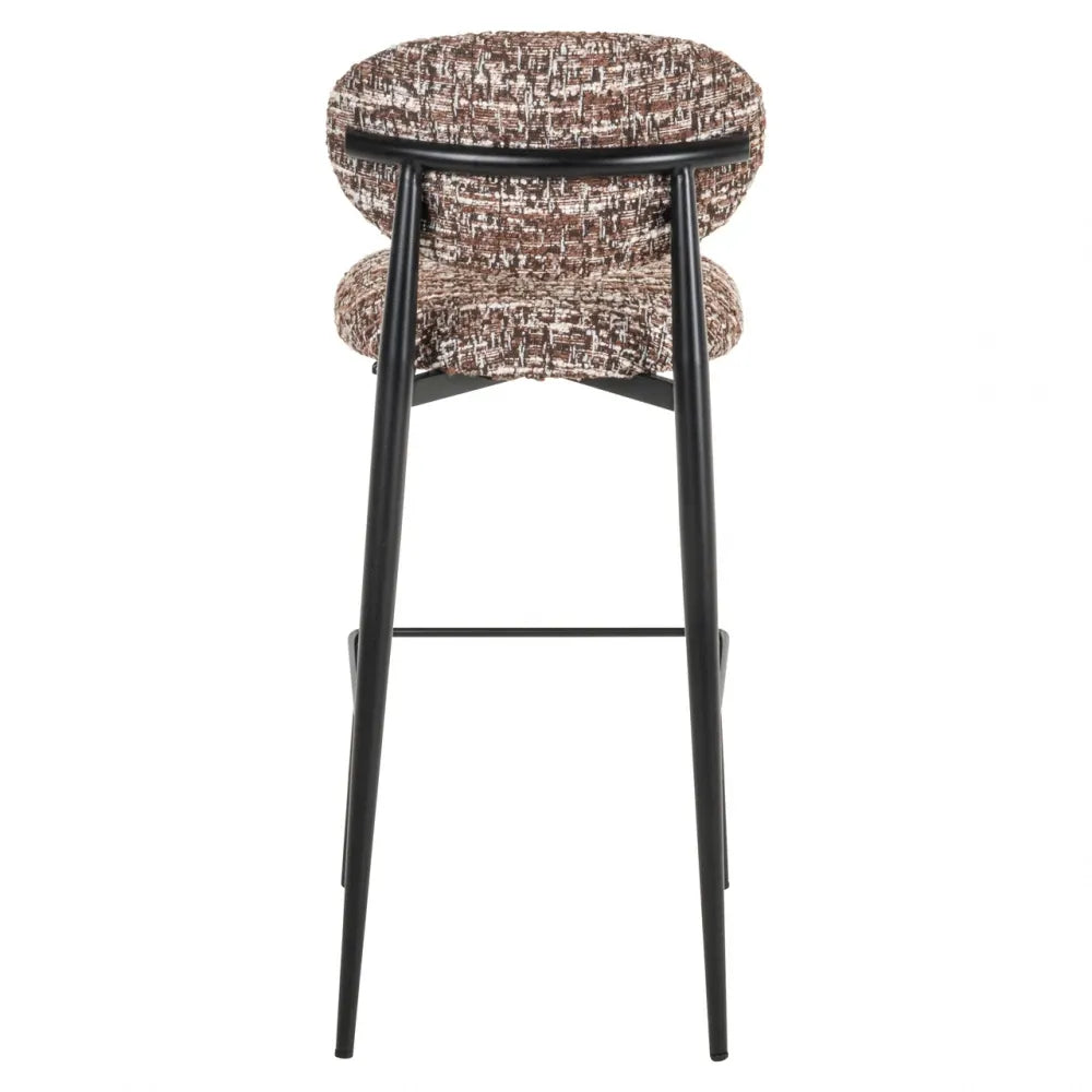 Scaun de bar tapitat cu Stofa Maro L46xH104cm Dantes
