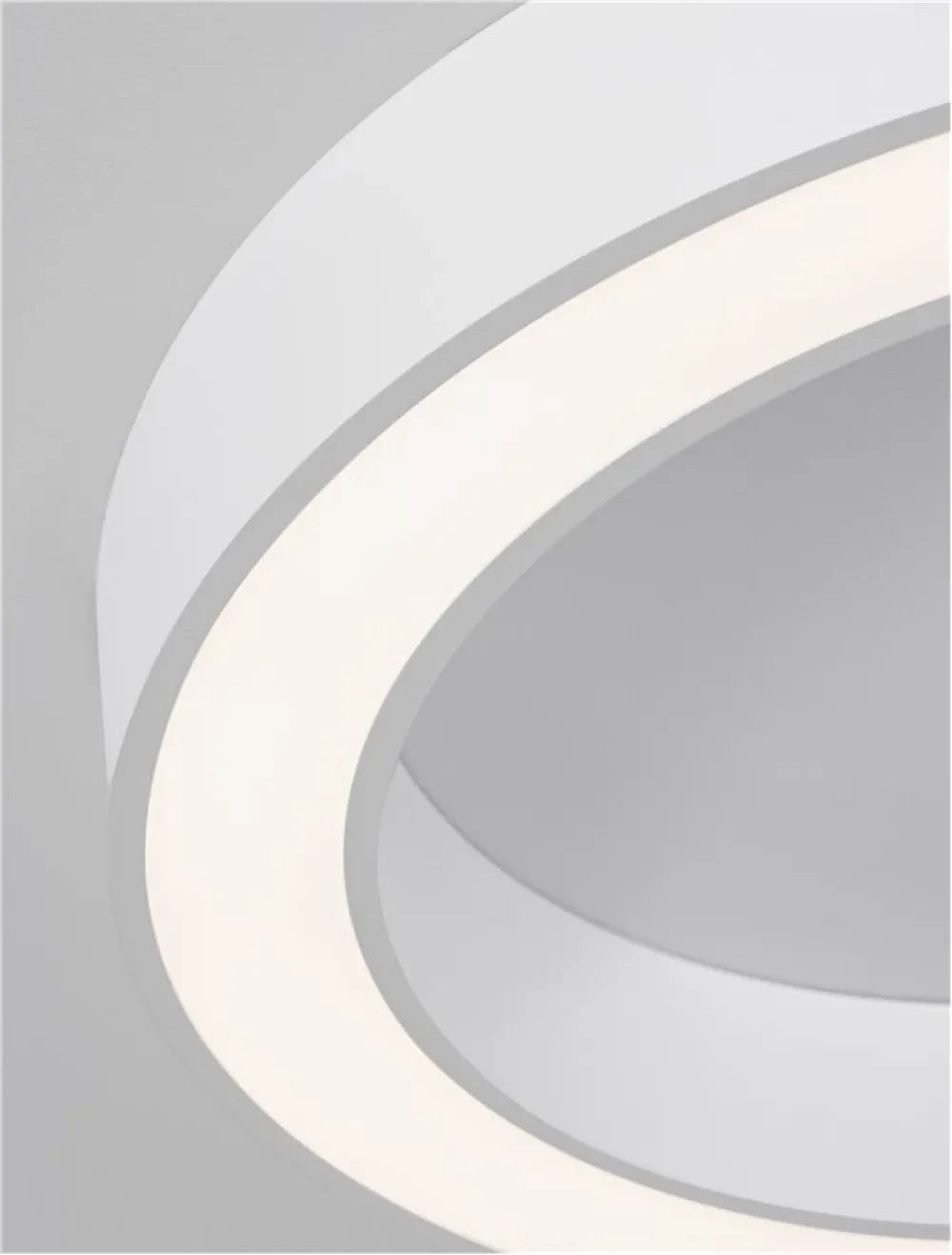 Plafoniera structura din Aluminiu Alb si abajur din Acrilic  H8xL60cm IP20 48W 3730lm 2700-4000k MORBIDO