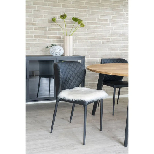 Blanita sintetica decorativa pentru scaun Crem 40x40cm Lambskin Artificial