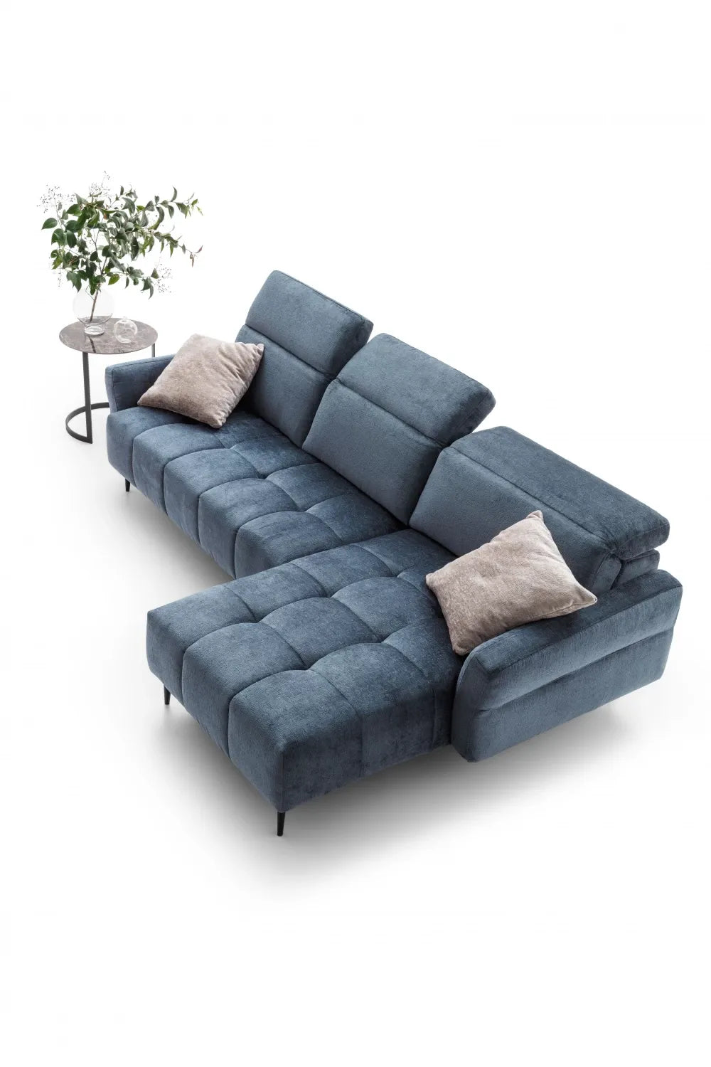 Coltar fix in forma de L modular cu tetiera reglabila L282cm Gillan