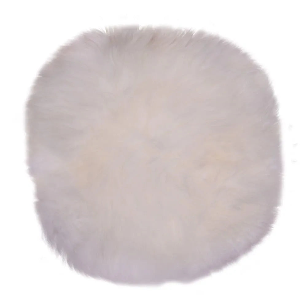 Blanita decorativa pentru scaun Crem D35cm Lambskin