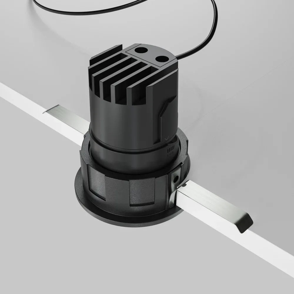 Spot incastrat din Aluminiu/plastic Negru H7xD6.2cm 7W 390lm 3000k Wise