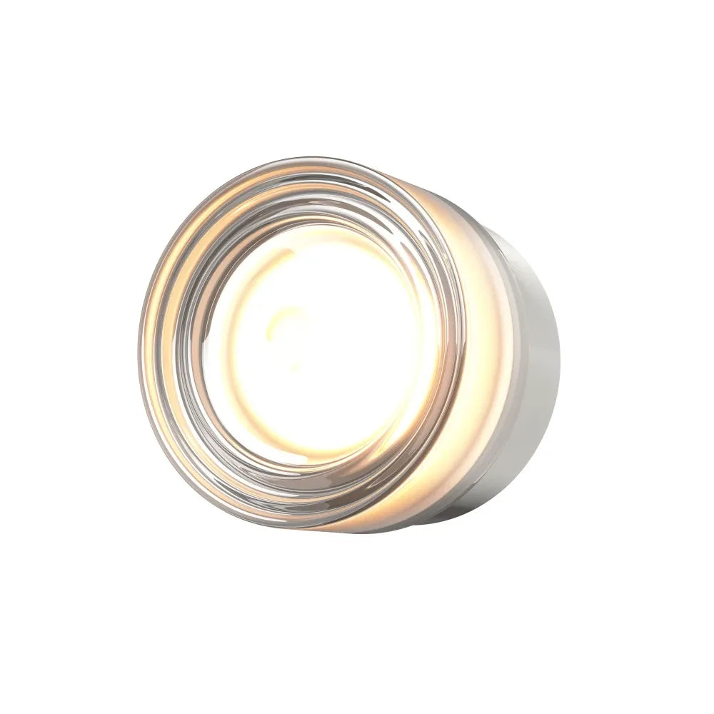 Aplica de perete din Metal Gri si Sticla Transparent H12.5xL9.2cm Olo2