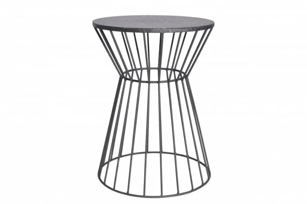 Masuta laterala Rotunda din Metal Negru D33xH45cm Variation