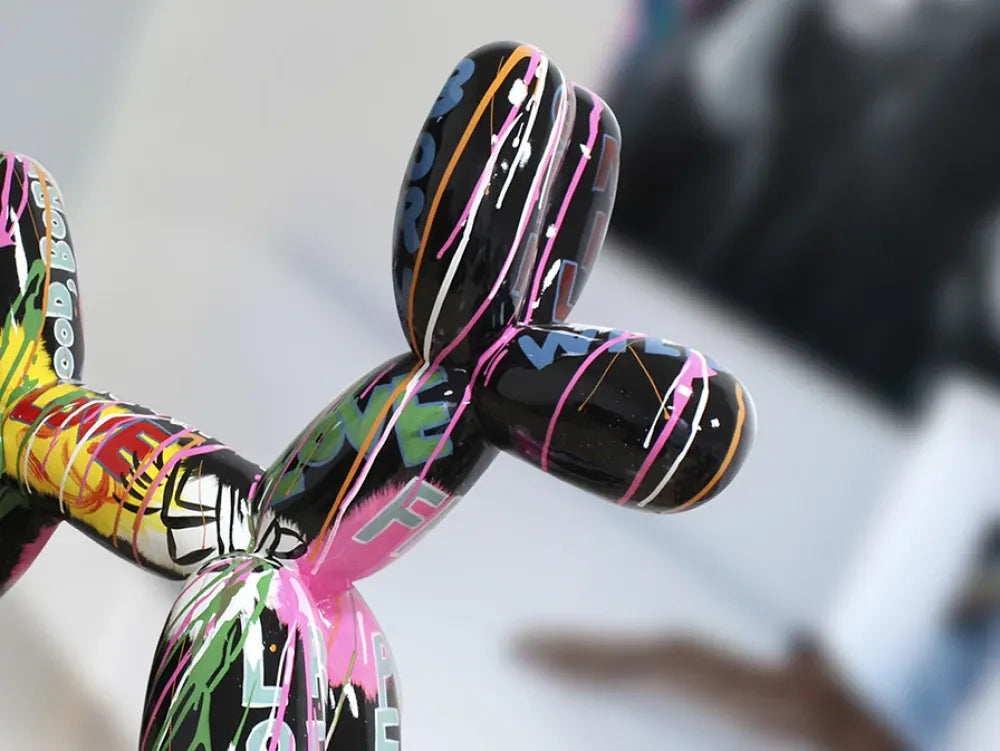 Obiect decorativ din Polirasina Multicolor L41xH41cm Balloon Dog