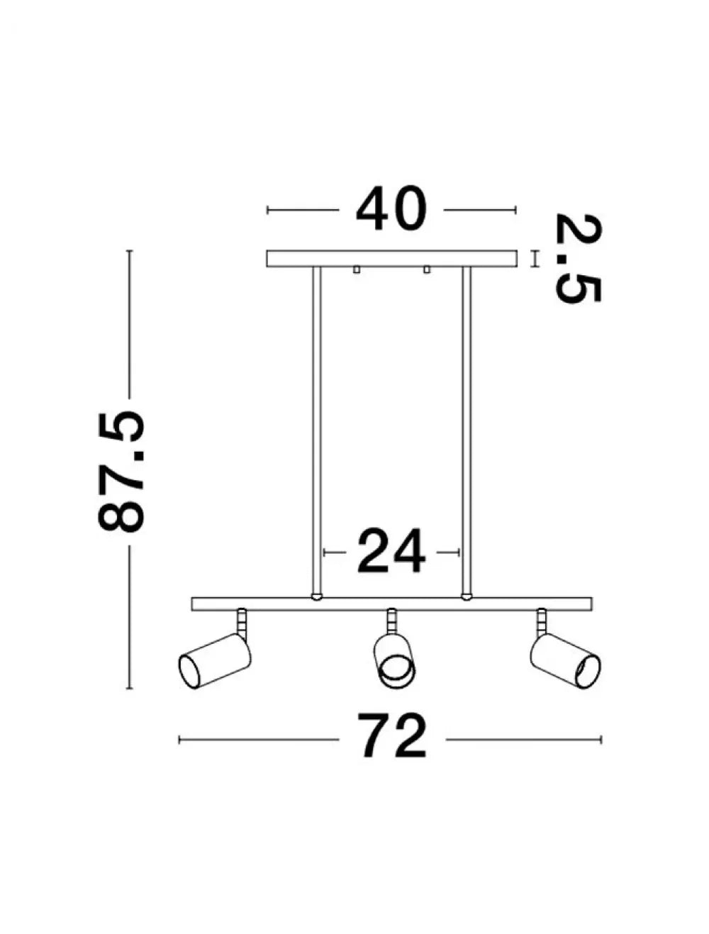 Lustra structura din Aluminiu Negru si abajur din Aluminiu Auriu H87.5xL72cm IP20 POGNO