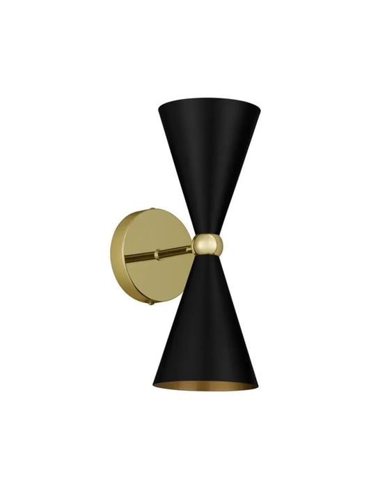 Aplica de perete din Metal Negru/Auriu H35xL18cm IP20 GALA