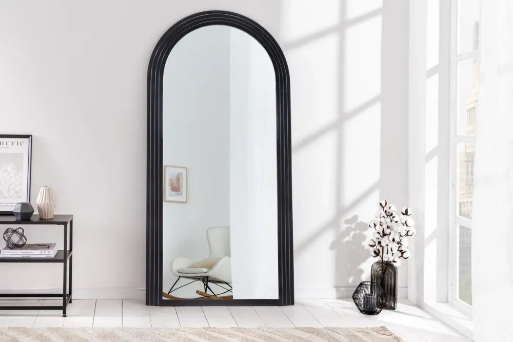 Oglinda cu rama din Poliuretan/MDF Negru H160xL80cm Art Deco