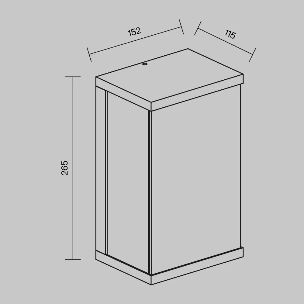Aplica perete din Aluminiu Negru H26.5xL15.2cm Baker Street