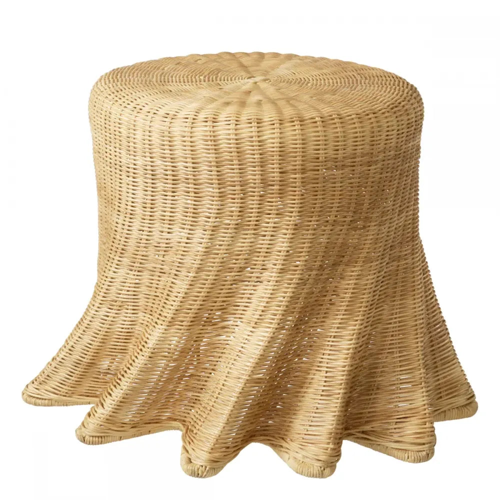 Masuta laterala Rotunda din Ratan Bej L60xl61cm Rolph Eichholtz