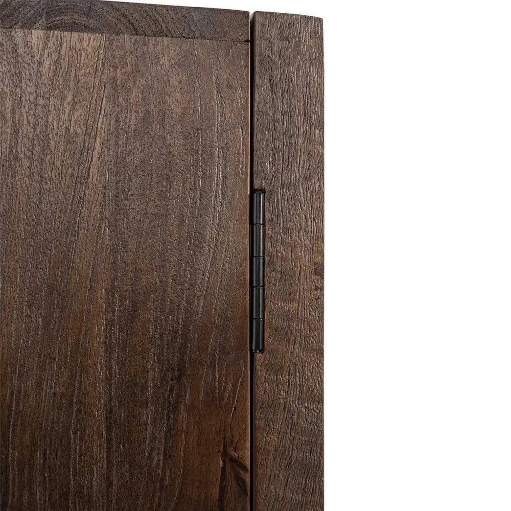 Comoda 2 usi cu insertii de oglinda din Lemn de mango Maro L80xH91.5cm Bryant Richmond Interiors
