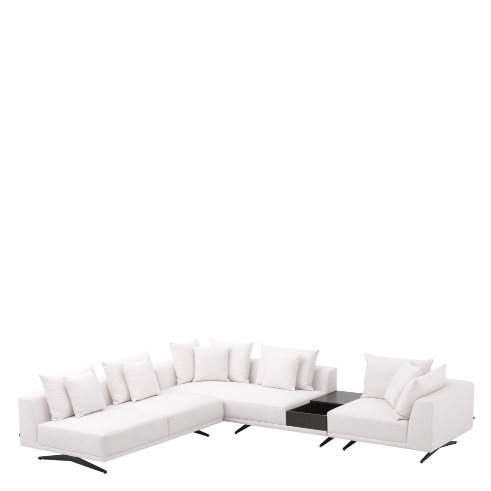 Coltar Fix Endless Eichholtz din Stofa Avalon Alba L340cm