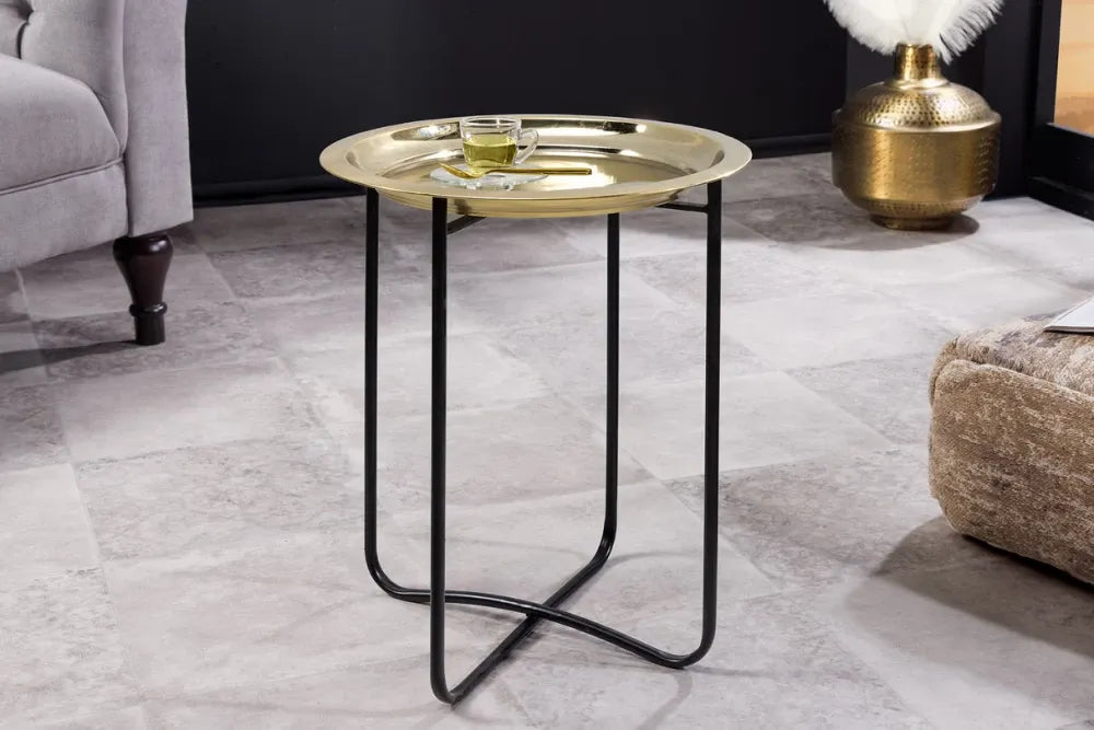 Masuta laterala din Metal Negru L40xH49cm Casablanca