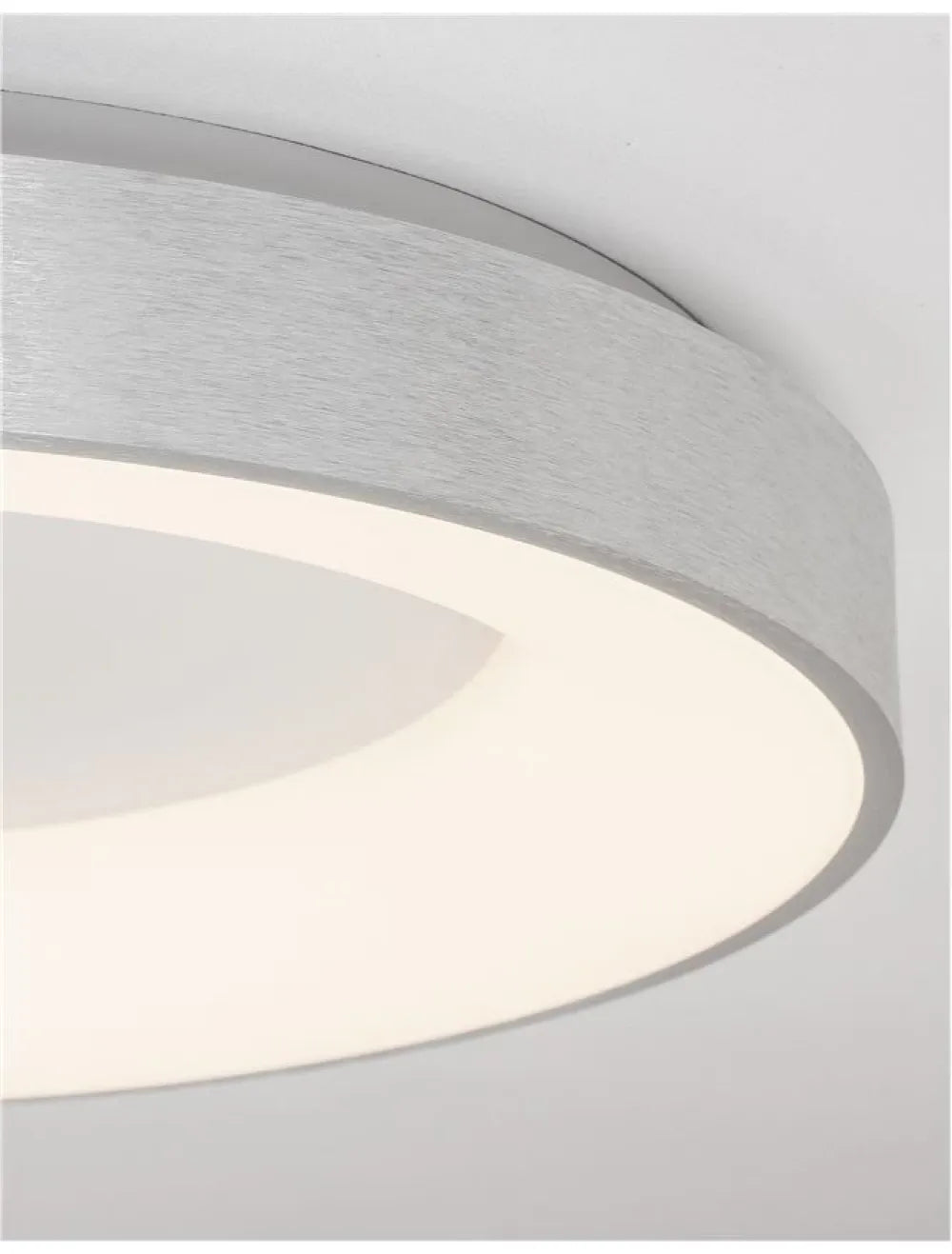 Plafoniera structura din Aluminiu Argintiu si abajur din Acrilic Alb H9xL60cm IP20 50W 2864lm 3000k RANDO THIN