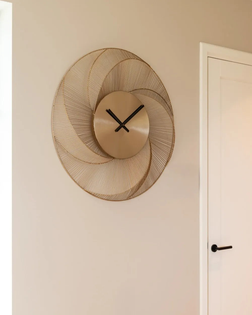 Ceas de perete din Metal|MDF Auriu L86xH86cm Denver