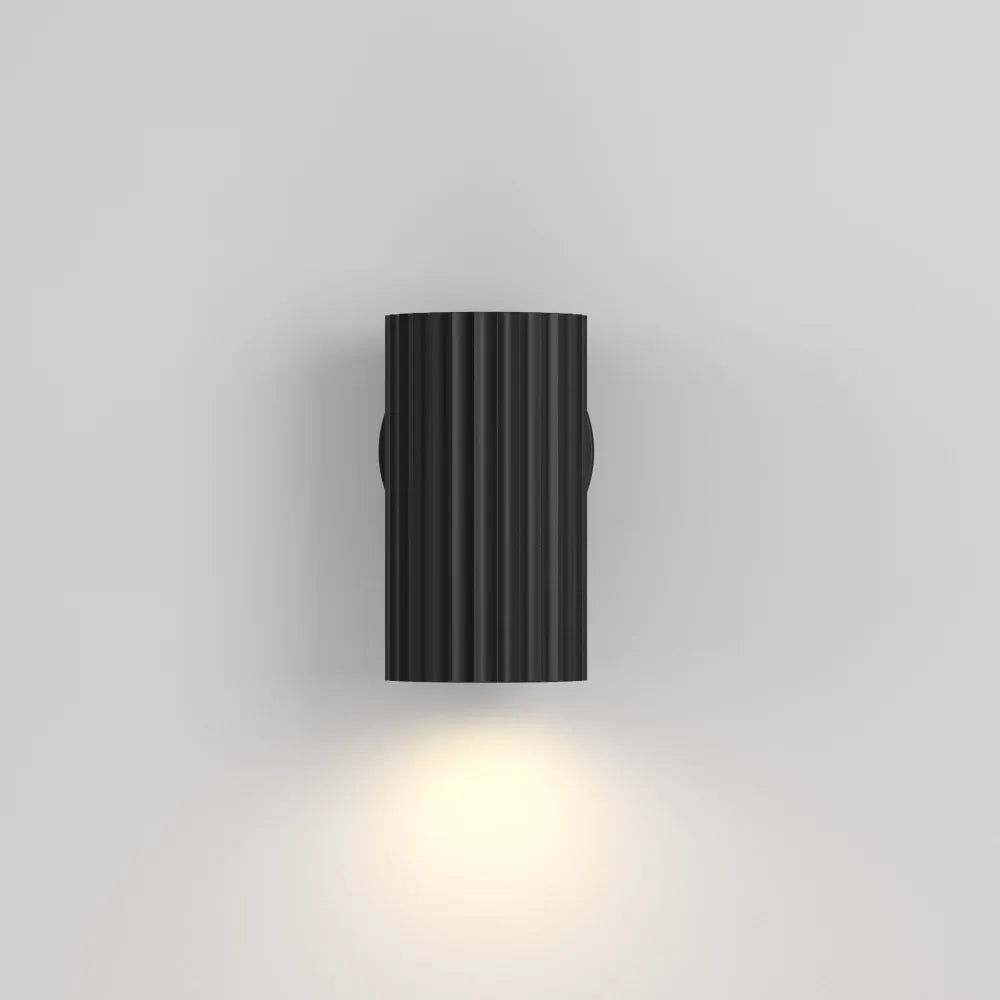 Aplica perete din Aluminiu Negru H10xD5.6cm Calipso